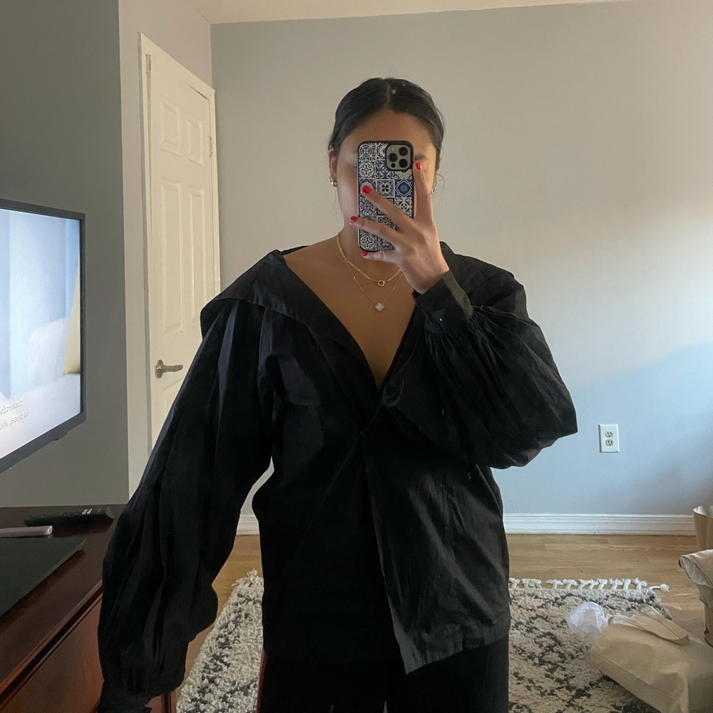 Dries Van Noten Puff Sleeve Top